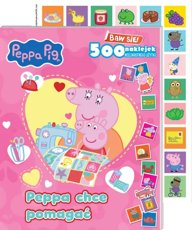 Świnka Peppa chce pomagać z naklejkami