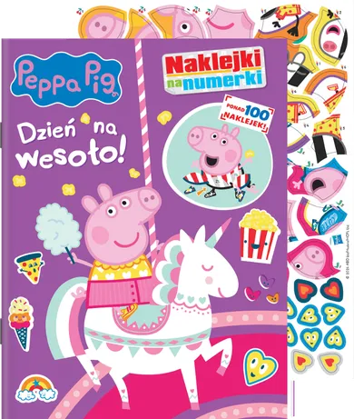 Świnka Peppa. Dzień na wesoło. Naklejki na numerki