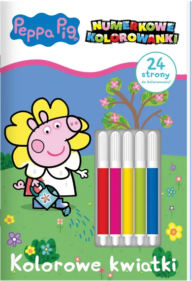 Świnka Peppa. Kolorowe kwiatki. Numerkowe kolorowanki