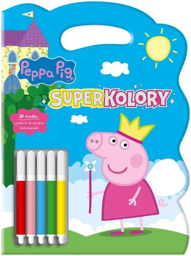 Świnka Peppa. Super kolory z pisakami