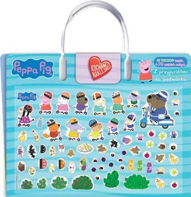 Świnka Peppa. Z przyjaciółmi na podwórku. Kocham naklejać