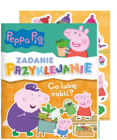 Świnka Peppa. Zadanie Przyklejanie. Co lubię robić