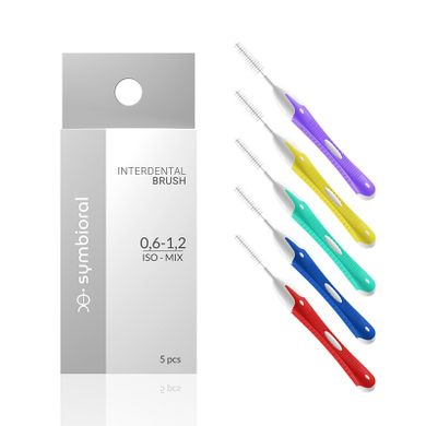 Symbioral, Interdental, szczoteczki międzyzębowe 0,6 mm-1,2 mm ISO MIX, 5 szt.