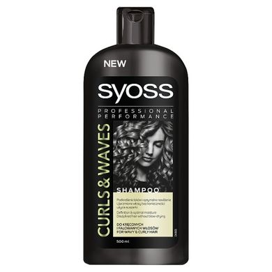 Syoss, Curls & Waves Shampoo, szampon do włosów kręconych i falowanych, 500 ml