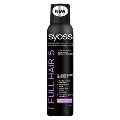 Syoss, Full Hair 5D, pianka do włosów, 250 ml