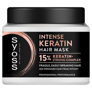 Syoss, Intense Keratin, maska do włosów, 400 ml