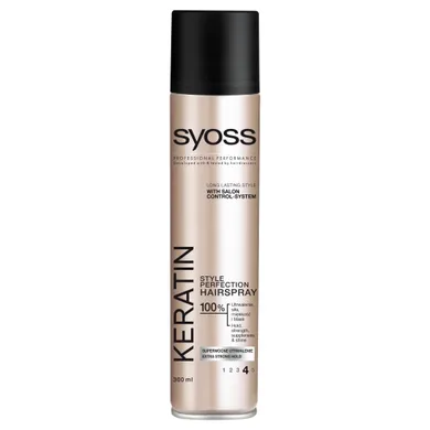 Syoss, Keratin, lakier do włosów, extra mocny, 300 ml