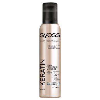 Syoss, Keratin, pianka do włosów supermocna, 250 ml