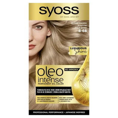 Syoss, Oleo Intense, farba do włosów trwale koloryzująca z olejkami, nr 8-68, Blond Piasek Pustyni