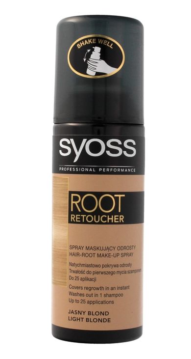Syoss, Root Retoucher, Jasny Blond, spray maskujący odrosty, 120 ml