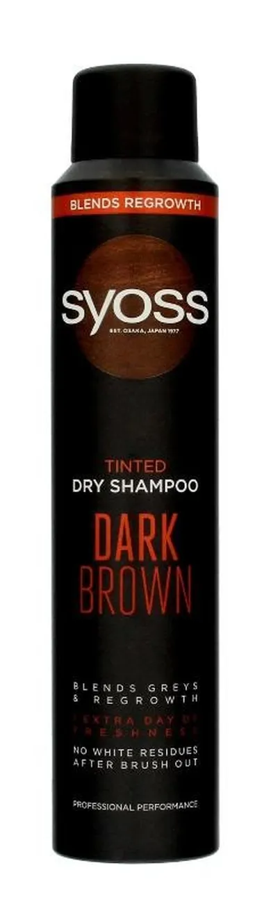 Syoss, suchy szampon do włosów, Dark Brown, 200 ml