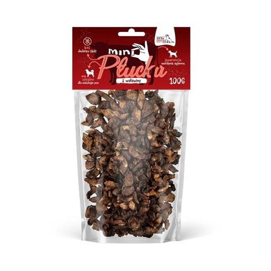Syta Micha, mini płucka wołowe, przysmak dla psów, 100g