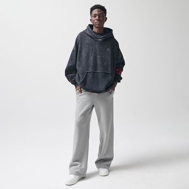 Szare spodnie dresowe z szeroką nogawką wide oversize NOWEAR