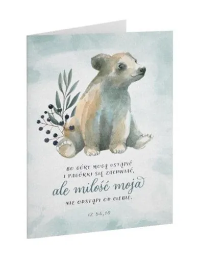 Szaron, kartka okolicznościowa, Bo góry, Miś