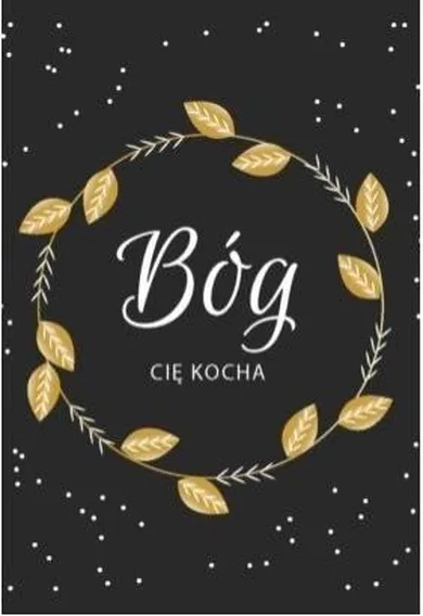 Szaron, kartka okolicznościowa, Bóg Cię kocha, złocona