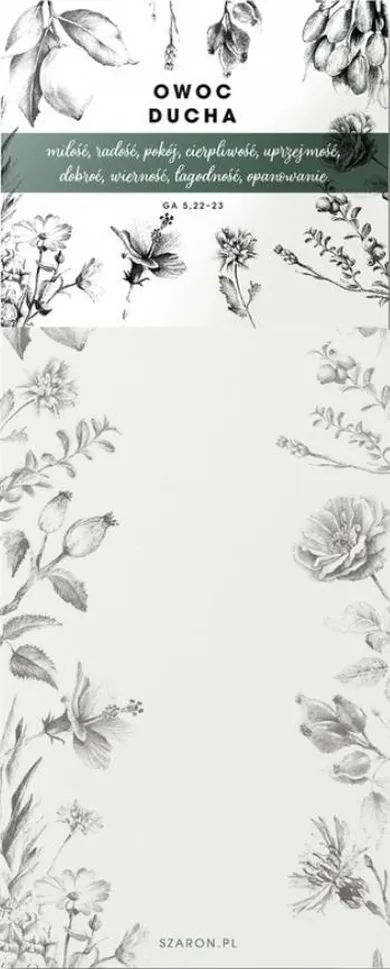 Szaron, notes z magnesem, Owoc Ducha