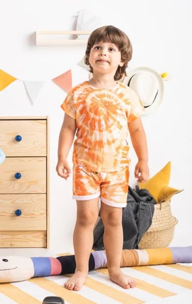 Szorty chłopięce, pomarańczowe, Nicol