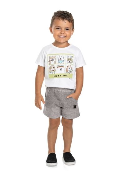 Szorty chłopięce, szare, Quimby