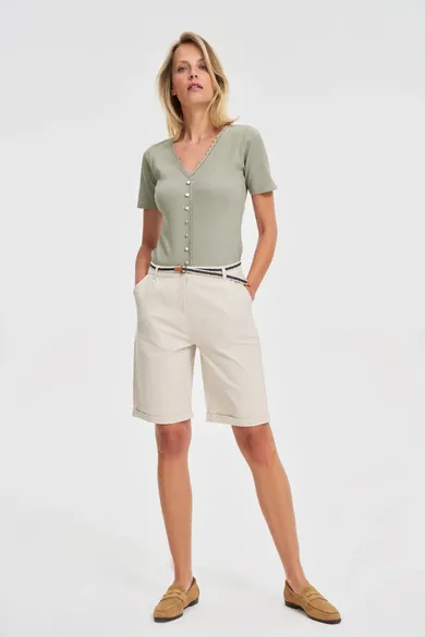 Szorty damskie, beżowe, Moodo