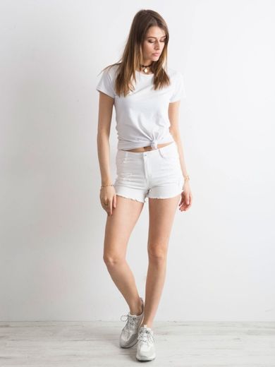 Szorty damskie, białe, Factory Price