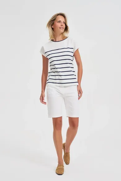 Szorty damskie, białe, Moodo