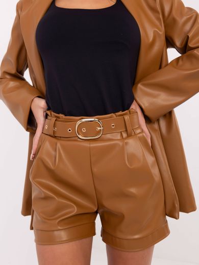 Szorty damskie, brązowe, Italy Moda