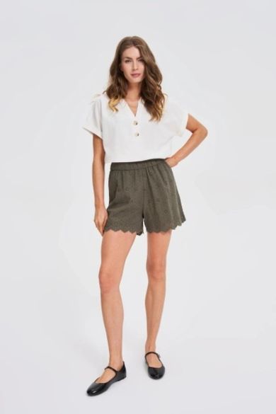 Szorty damskie, khaki, Moodo