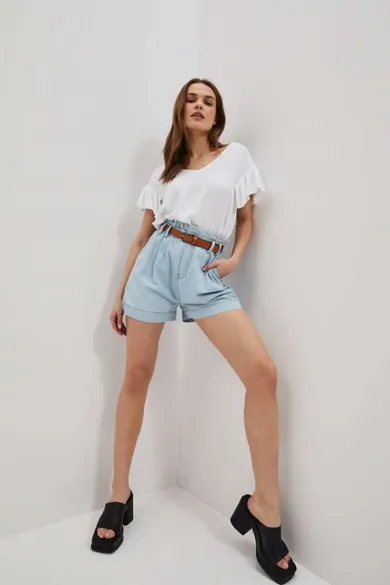 Szorty damskie, niebieskie, Moodo