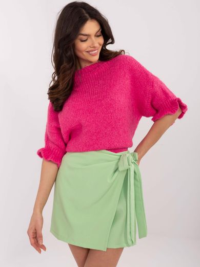 Szorty damskie, zielone, Italy Moda