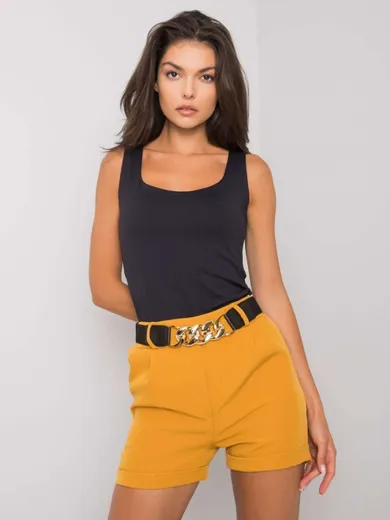 Szorty damskie, żółte, Italy Moda