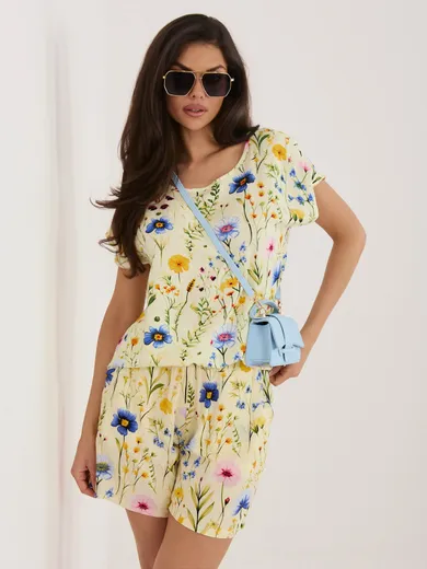 Szorty damskie, żółte, Sublevel