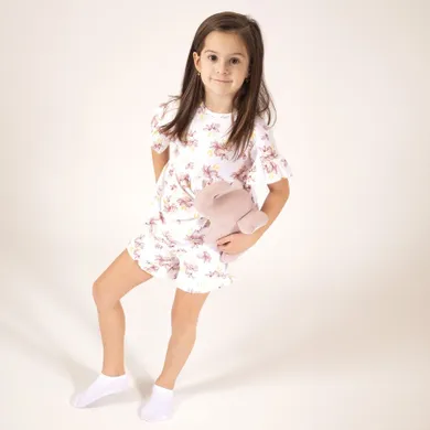 Szorty dziewczęce, ecru, Nicol