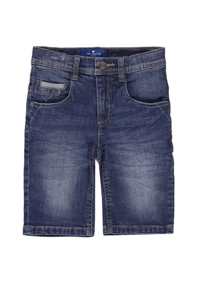 Szorty jeansowe chłopięce, bermudy, ciemny denim, Tom Tailor