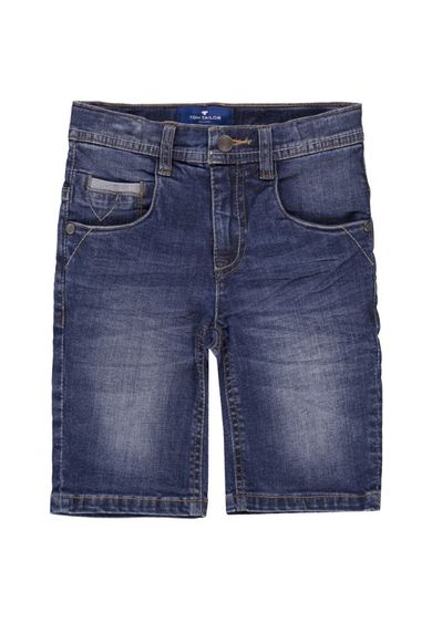 Szorty jeansowe chłopięce, bermudy, ciemny denim, Tom Tailor