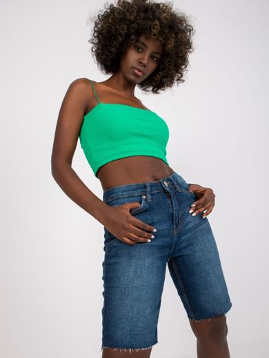 Szorty jeansowe damskie, niebieskie, Sublevel