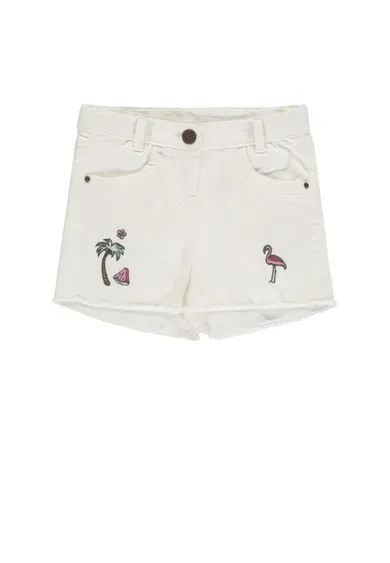 Szorty jeansowe dziewczęce, białe, Tom Tailor