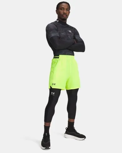 Szorty męskie, 2w1, żółte, Under Armour