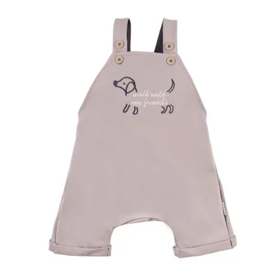 Szorty ogrodniczki chłopięce, szare, Eevi