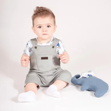 Szorty ogrodniczki chłopięce, szare, Nicol