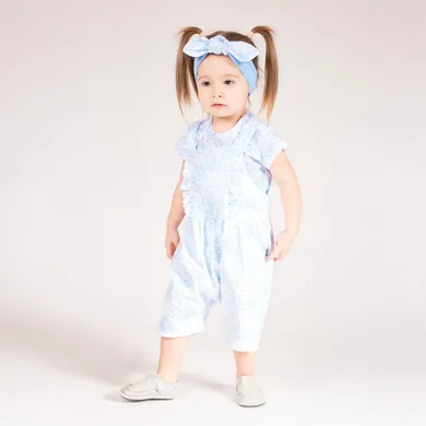 Szorty ogrodniczki dziewczęce, białe, Nicol