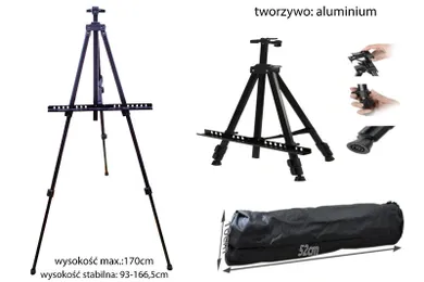 Sztaluga aluminiowa z pokrowcem