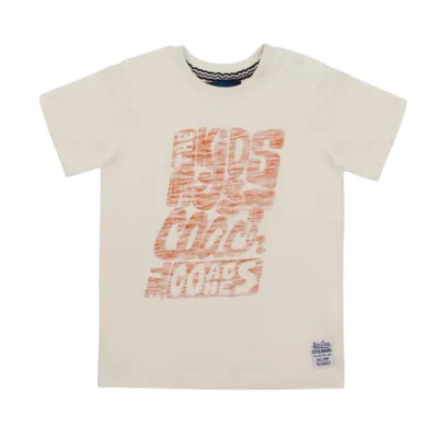 T-shirt chłopięcy, beżowy, Kanz