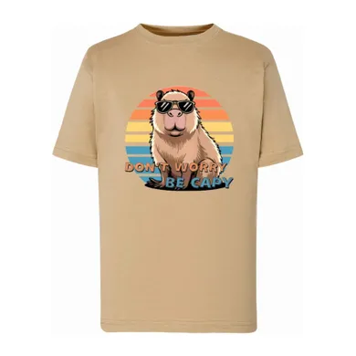 T-shirt chłopięcy, beżowy, Tup Tup