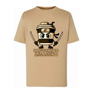 T-shirt chłopięcy, beżowy, Tup Tup