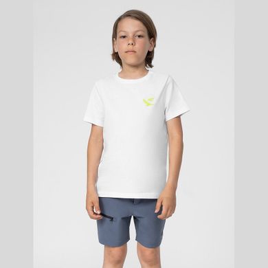 T-shirt chłopięcy, biały, 4F