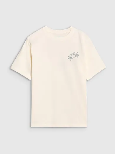 T-shirt chłopięcy, biały, 4F