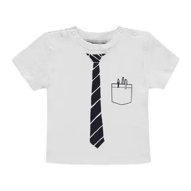 T-shirt chłopięcy, biały, Kanz