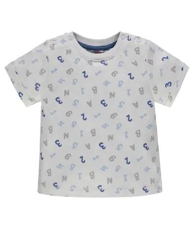 T-shirt chłopięcy, biały, Kanz