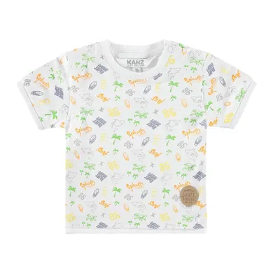 T-shirt chłopięcy, biały, Kanz