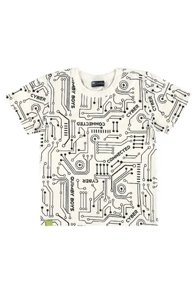 T-shirt chłopięcy, biały, Quimby